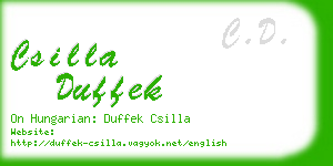 csilla duffek business card